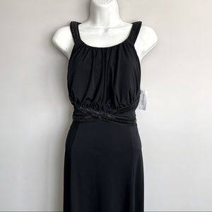 Dress Barn Black Beaded & Mesh Evening Gown